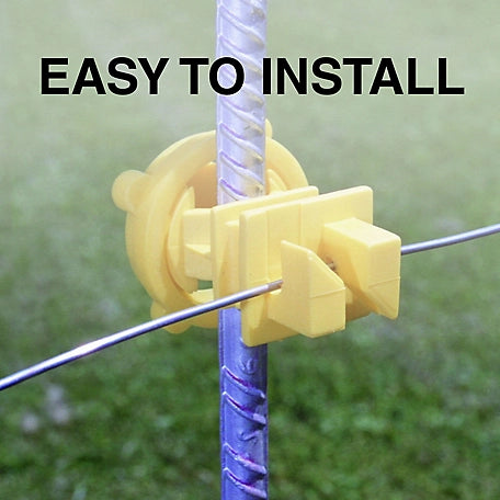 American Farm Works Screw-On Insulators for Round or Square Posts 1/2 in. or Smaller, Yellow