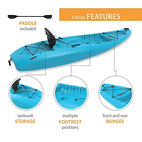 Hydros 8.4 Ft. Sit-On-Top Kayak, Glacier Blue Sponsored Lifetime Hydros 8.4 Ft. Sit-On-Top Kayak, Glacier Blue