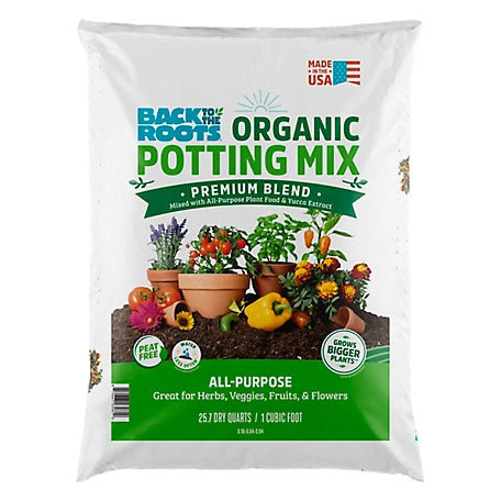 Back to the Roots 1 cu. ft. Natural & Organic All-Purpose Premium Peat-Free Potting Mix
