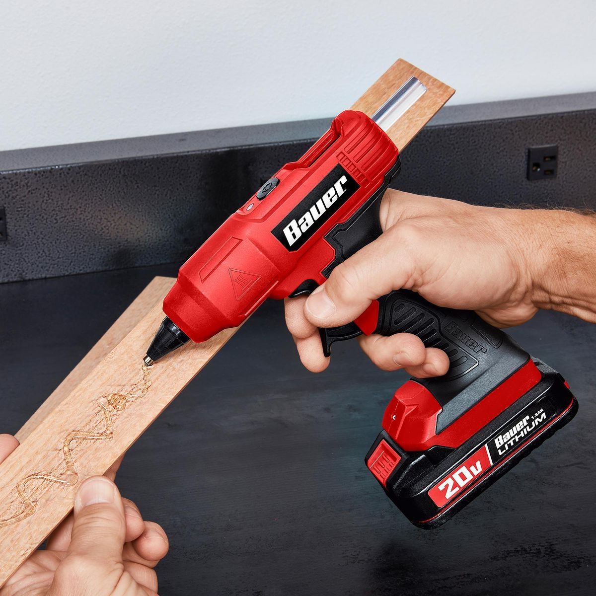 BAUER 20V Cordless Full Sized Glue Gun - Tool Only