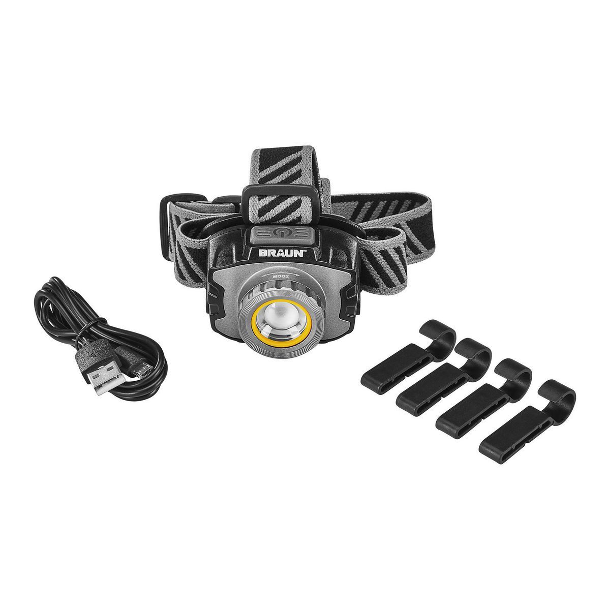 BRAUN 700 Lumen Adjustable Rechargeable LED Headlamp