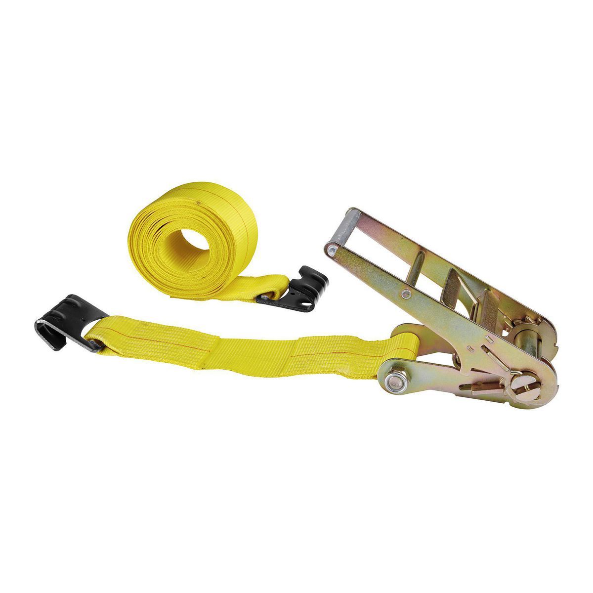 HAUL-MASTER 4 in. x 27 ft. Ratcheting Cargo Strap with Flat Hook
