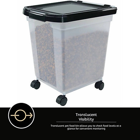 IRIS USA Airtight Pet Food Storage Container, 50 lb., 65 qt.