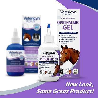 Vetericyn Plus Antimicrobial Ophthalmic Gel for Horses, 3-ounce