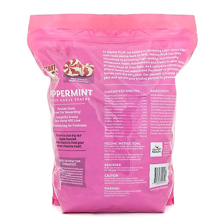 Manna Pro Start To Finish Peppermint Flavor Horse Treats, 6.5 lb.