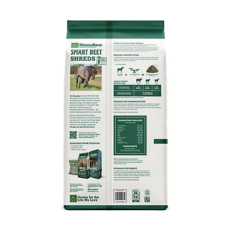 Standlee Premium Products Smart Beet Shreds Beet Pulp Horse Feed, 25 lb. Bag