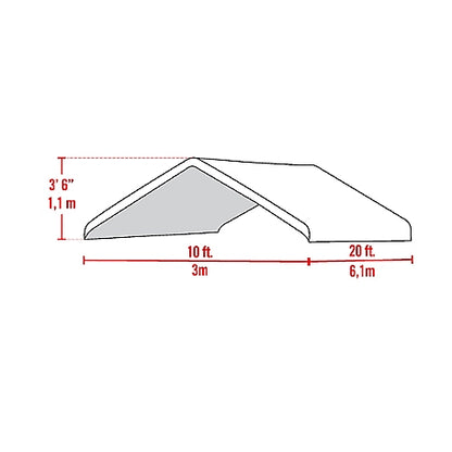 ShelterLogic 10 ft. x 20 ft. Max AP Replacement Cover Kit for 1-3/8 in. Frames