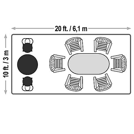 ShelterLogic 10 ft. x 20 ft. Max AP Replacement Cover Kit for 1-3/8 in. Frames