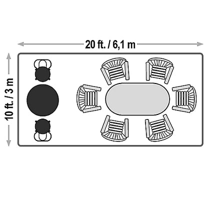 ShelterLogic 10 ft. x 20 ft. Max AP Replacement Cover Kit for 1-3/8 in. Frames