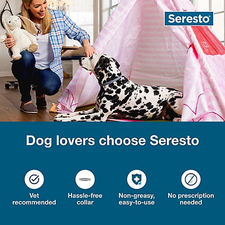 Seresto Large Dog Vet-Recommended Flea and Tick Treatment and Prevention Collar for Dogs Over 18 lb., 8 Months Protection