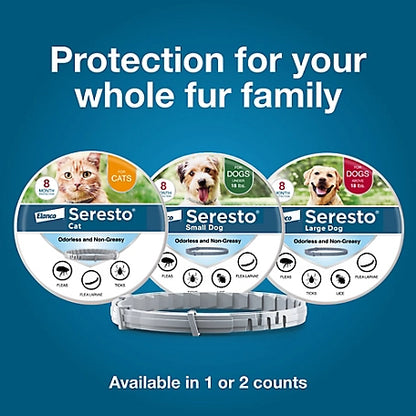 Seresto Large Dog Vet-Recommended Flea and Tick Treatment and Prevention Collar for Dogs Over 18 lb., 8 Months Protection