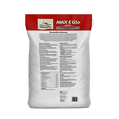 Manna Pro Max-E-Glo Stabilized Rice Bran Pellet Horse Supplement, 40 lb.