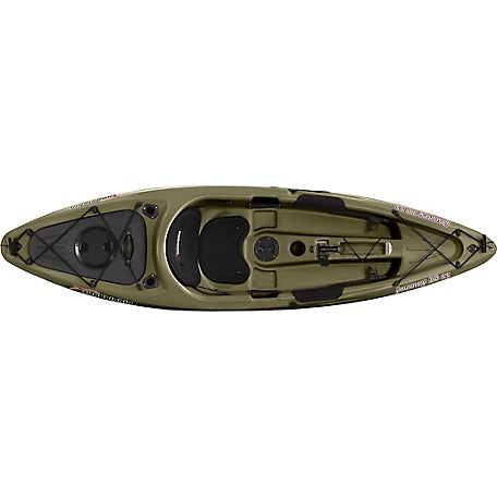 Sun Dolphin Journey 10 ft. Sit-On Angler Kayak with Paddle, Olive