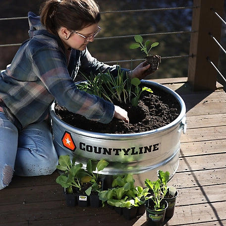 CountyLine 23 gal. Galvanized Utility Stock Tank