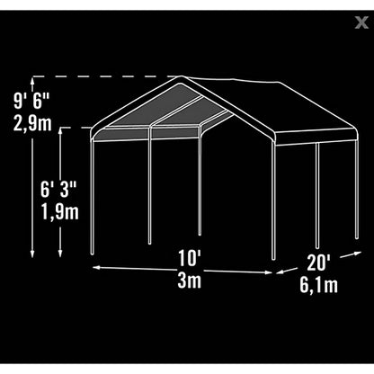 Shelter Logic 10 ft. x 20 ft. MAX AP Canopy