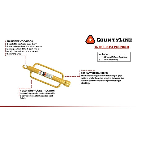 CountyLine T-Post Pounder, YTL-018-906