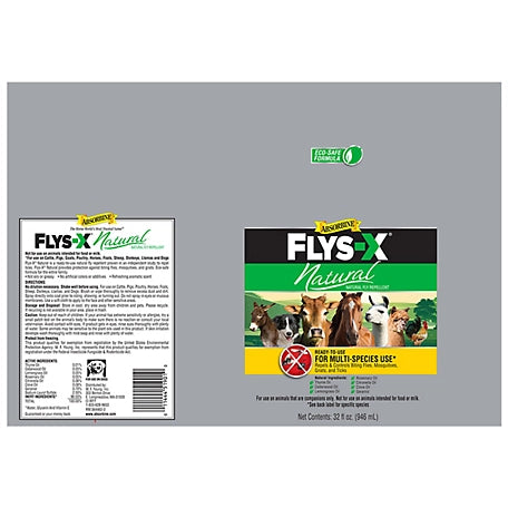 Absorbine Flys-X Natural Fly Repellent Spray, 32 oz.