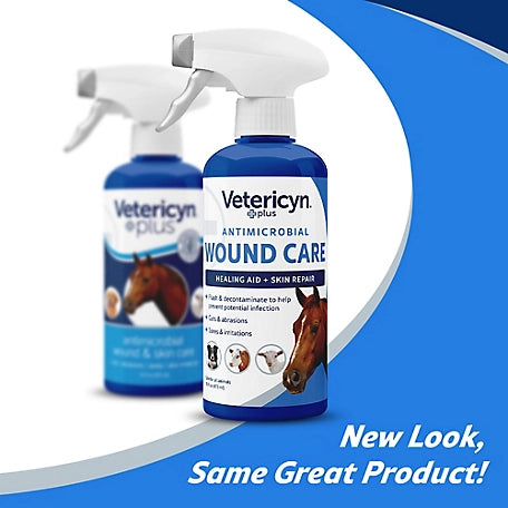 Vetericyn Plus Antimicrobial Horse Wound Care Spray, 16 oz.