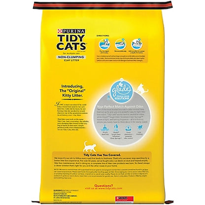 Tidy Cats Purina Non-Clumping Cat Litter, Glade Clear Springs Multi Cat Litter