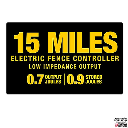 American Farm Works 0.7 Joule 15-Mile AC-Powered Low Impedance Electric Fence Charger