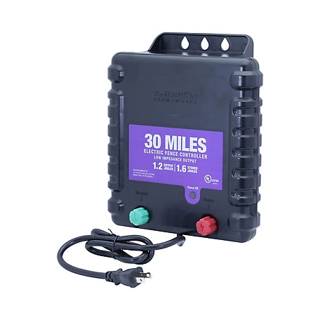 American Farm Works 1.2 Joule 30-Mile AC-Powered Electric Fence Charger