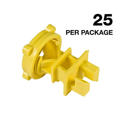 American Farm Works Screw-On Insulators for Round or Square Posts 1/2 in. or Smaller, Yellow