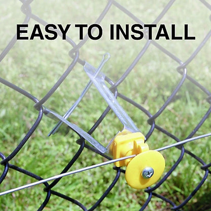 American Farm Works Chain Link Electric Fence Insulators, Yellow