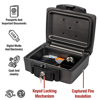 SentrySafe 0.17 cu. ft. Water/Fire Chest with Small Privacy Lock