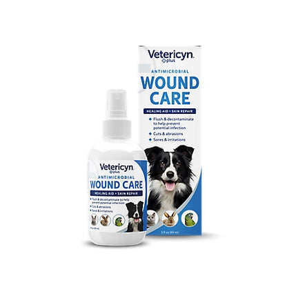 Vetericyn Plus Antimicrobial Wound Care Spray for Dogs and Cats, 3-ounce