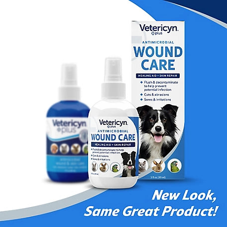 Vetericyn Plus Antimicrobial Wound Care Spray for Dogs and Cats, 3-ounce