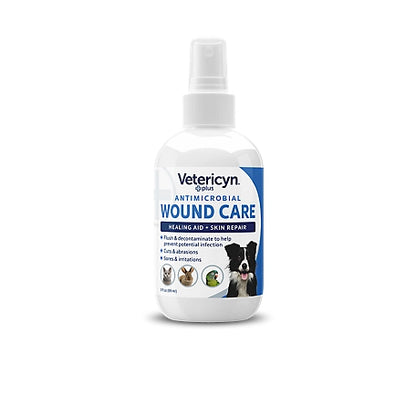 Vetericyn Plus Antimicrobial Wound Care Spray for Dogs and Cats, 3-ounce