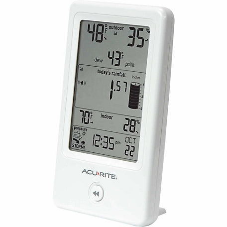 AcuRite Rain Gauge with Indoor/Outdoor Temperature