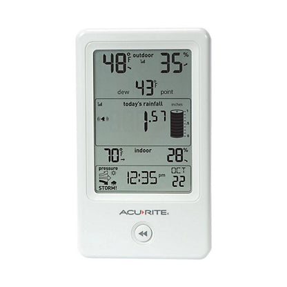 AcuRite Rain Gauge with Indoor/Outdoor Temperature