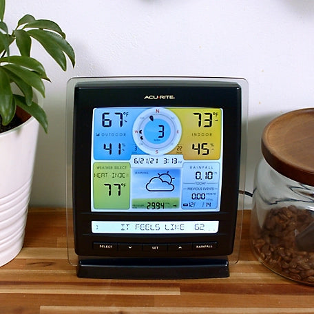 AcuRite Pro 5-in-1 Color Weather Station with Wind and Rai