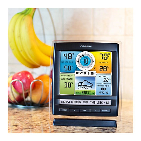 AcuRite Pro 5-in-1 Color Weather Station with Wind and Rai