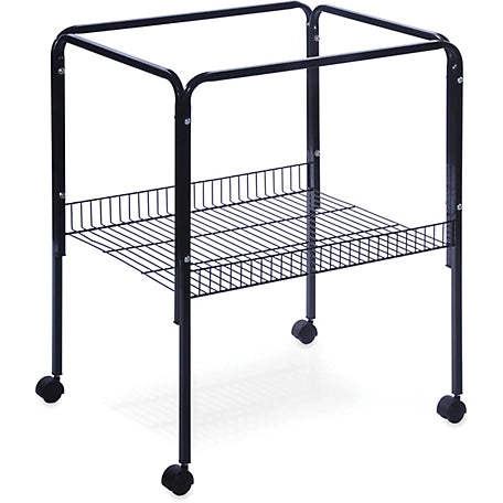 Prevue Pet Products Rolling Bird Cage Stand with Shelf Black