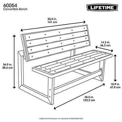 Lifetime Convertible Weather-Resistant Bench