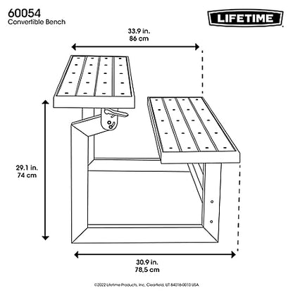 Lifetime Convertible Weather-Resistant Bench