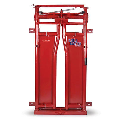 Tarter CattleMaster Series 3 Automatic Headgate for Cattle Up to 1,200 lb., 19-1/2 in. x 41 in. x 72 in., Red, 223 lb.