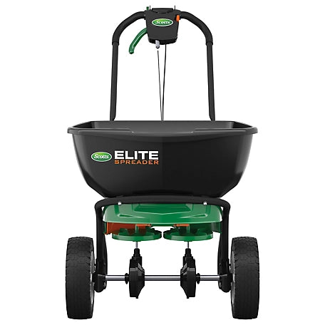 Scotts Elite Spreader for Grass Seed, Fertilizer, Salt and Ice Melt, Holds up to 20,000 sq. ft. of Product