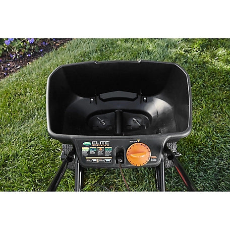 Scotts Elite Spreader for Grass Seed, Fertilizer, Salt and Ice Melt, Holds up to 20,000 sq. ft. of Product