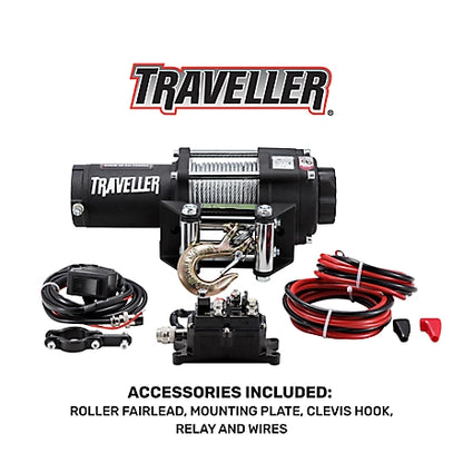 Traveller 12V ATV Electric Winch, 2,500 lb. Capacity