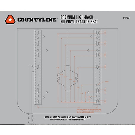 CountyLine High-Back Premium HD Vinyl Tractor Seat