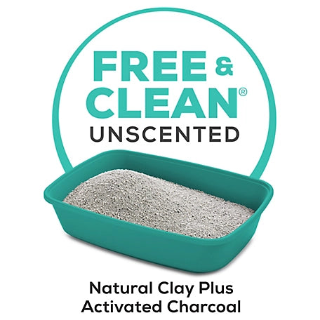 Tidy Cats Purina Clumping Cat Litter, Free and Clean Unscented Multi Cat Litter