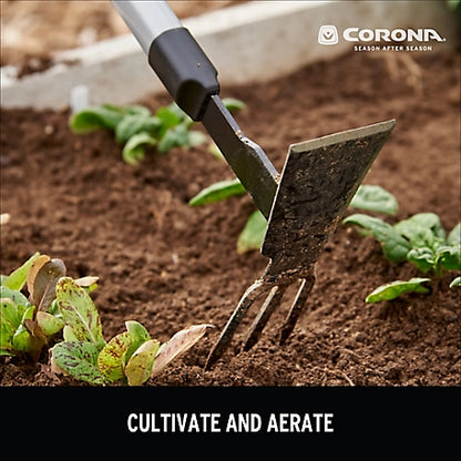 Corona 36 in. Aluminum Handle Raised Bed Garden Tool Hoe/Cultivator