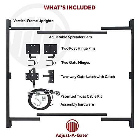 Adjust-A-Gate 3 Rail 60 in. H/60 in. - 96 in. W Kit-Contractor Series