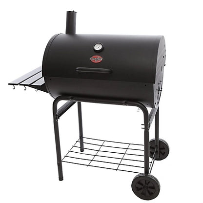 Char-Griller Charcoal Deluxe Barrel Grill, 850 sq. in. Cooking Space