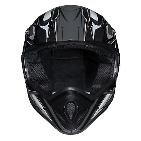 Raider RX1 Adult MX Helmet, Black / Silver - Large