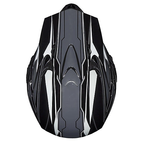 Raider RX1 Adult MX Helmet, Black / Silver - Large