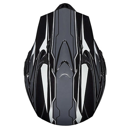 Raider RX1 Adult MX Helmet, Black / Silver - Large